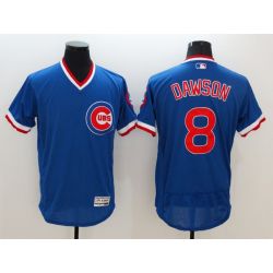 Cheap Andre Dawson Cubs Jersey From China Blue V-neck FLEXBASE #8