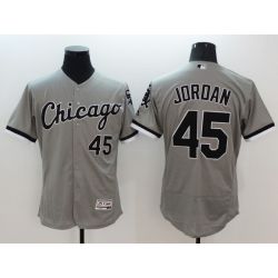 Cheap Michael Jordan White Sox Jersey From China Gray FLEXBASE #45