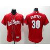 Cheap Ken Griffey Reds Jersey From China Red Los Rojos FLEXBASE #30