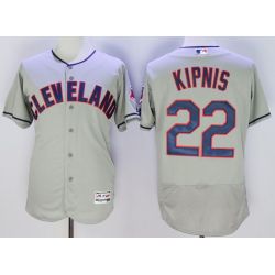 Cheap Jason Kipnis Indians Jersey From China Gray FLEXBASE #22