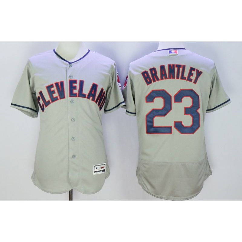 Cheap Michael Brantley Indians Jersey From China Gray FLEXBASE #23 Cheap Michael Brantley Indians Jersey From China Gray FLEXBASE #23