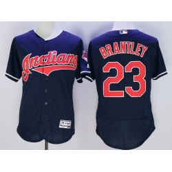 Cheap Michael Brantley Indians Jersey From China Navy FLEXBASE #23