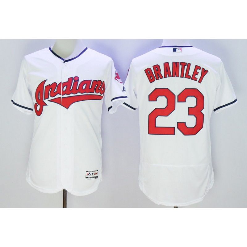 Cheap Michael Brantley Indians Jersey From China White FLEXBASE #23 Cheap Michael Brantley Indians Jersey From China White FLEXBASE #23