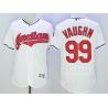Cheap Ricky Vaughn Indians Jersey From China White FLEXBASE #99