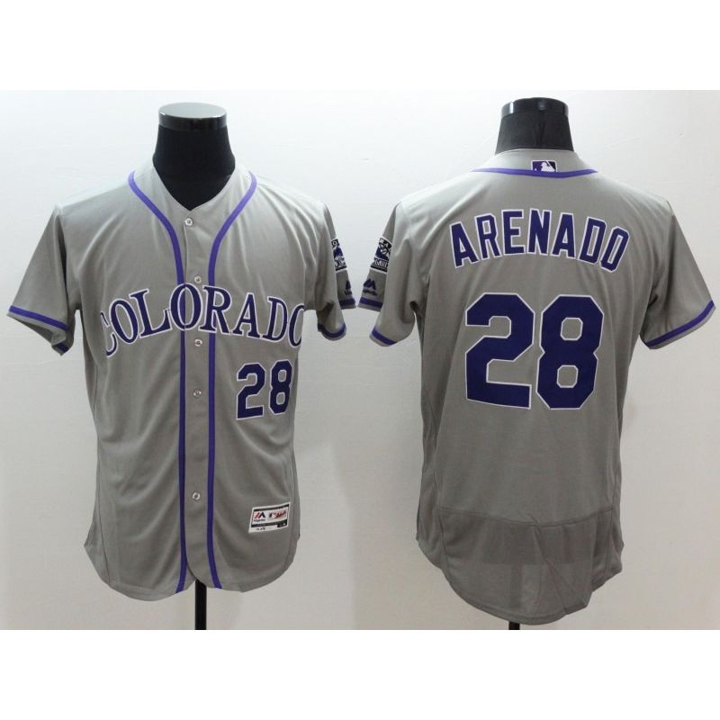 Cheap Nolan Arenado Rockies Jersey From China Grey FLEXBASE #28 Cheap Nolan Arenado Rockies Jersey From China Grey FLEXBASE #28