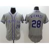 Cheap Nolan Arenado Rockies Jersey From China Grey FLEXBASE #28