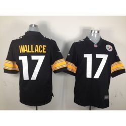 Cheap Mike Wallace Steelers Jersey #17 Black From China Game