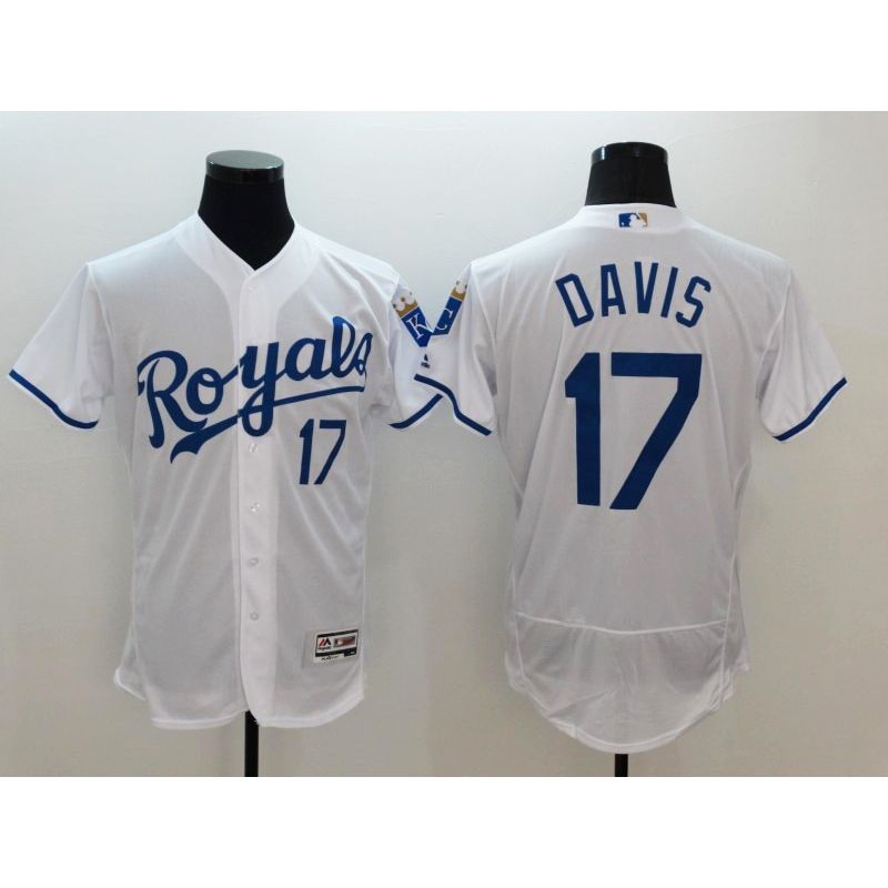 Cheap Wade Davis Royals Jersey From China White FLEXBASE #17