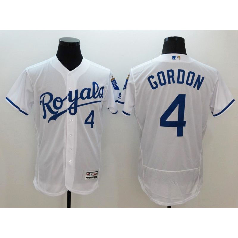 Cheap Alex Gordon Royals Jersey From China White FLEXBASE #4