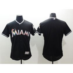 Cheap Marlins Jersey From China Black Blank FLEXBASE