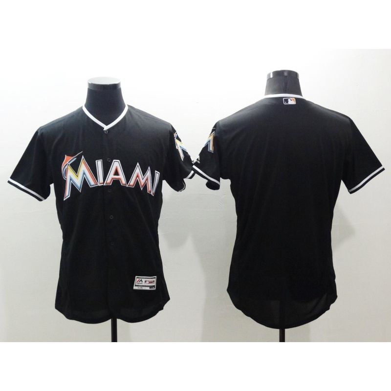 Cheap Marlins Jersey From China Black Blank FLEXBASE