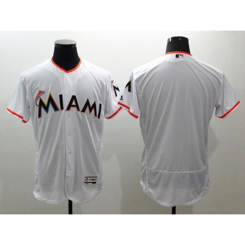 Cheap Marlins Jersey From China White Blank FLEXBASE