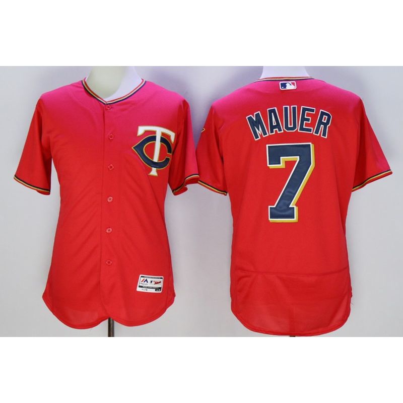 Cheap Joe Mauer Twins Jersey From China Red FLEXBASE #7