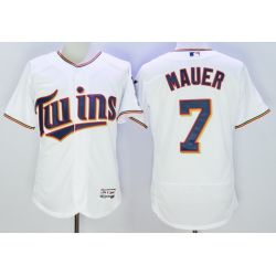 Cheap Joe Mauer Twins Jersey From China White FLEXBASE #7