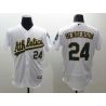 Cheap Rickey Henderson Athletics Jersey From China White FLEXBASE #24