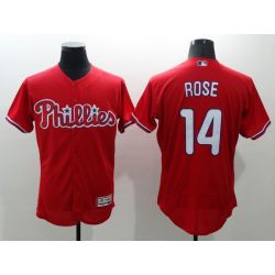 Cheap Pete Rose Phillies Jersey From China Red FLEXBASE #14