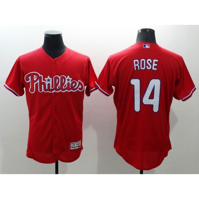 Cheap Pete Rose Phillies Jersey From China Red FLEXBASE #14