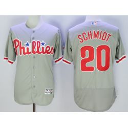 Cheap Mike Schmidt Phillies Jersey From China Gray FLEXBASE #20