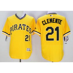 Cheap Roberto Clemente Pirates Jersey From China Yellow FLEXBASE #21