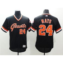 Cheap Willie Mays Giants Jersey From China Black V-neck FLEXBASE #24