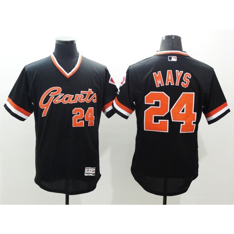 Cheap Willie Mays Giants Jersey From China Black V-neck FLEXBASE #24 Cheap Willie Mays Giants Jersey From China Black V-neck FLEXBASE #24