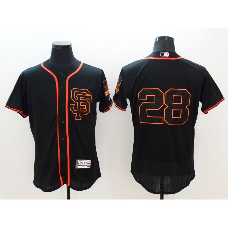 Cheap Buster Posey Giants Jersey From China Black SF FLEXBASE #28