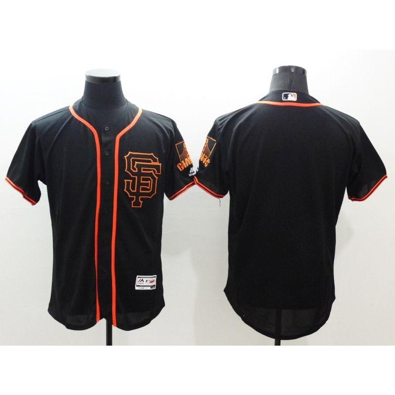 Cheap Giants Jersey From China Black Blank SF FLEXBASE