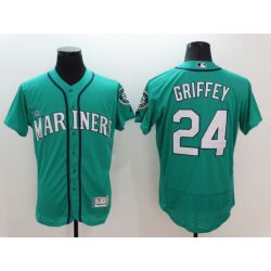 Cheap Ken Griffey Jr Mariners Jersey From China Green FLEXBASE #24