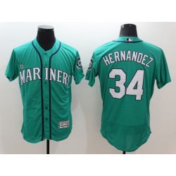 Cheap Felix Hernandez Mariners Jersey From China Green FLEXBASE #34