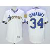 Cheap Felix Hernandez Mariners Jersey From China White V-neck FLEXBASE #34