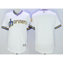 Cheap Mariners Jersey From China White Blank v-neck FLEXBASE