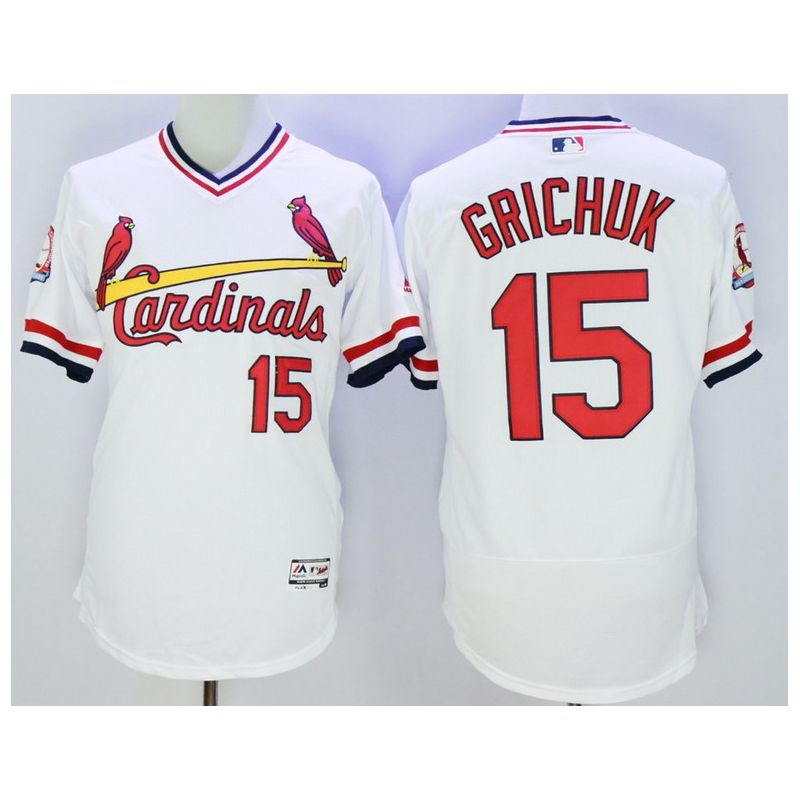 Cheap Randal Grichuk Cardinals Jersey From China White V-neck FLEXBASE #15 Cheap Randal Grichuk Cardinals Jersey From China White V-neck FLEXBASE #15