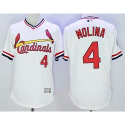 Cheap Yadier Molina Cardinals Jersey From China White V-neck FLEXBASE #4