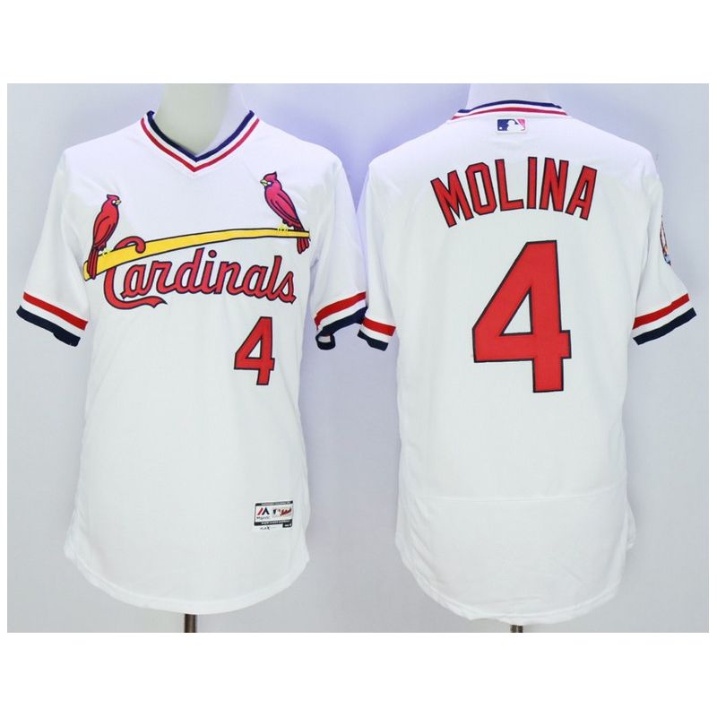 Cheap Yadier Molina Cardinals Jersey From China White V-neck FLEXBASE #4 Cheap Yadier Molina Cardinals Jersey From China White V-neck FLEXBASE #4