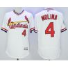 Cheap Yadier Molina Cardinals Jersey From China White V-neck FLEXBASE #4