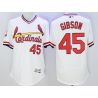 Cheap Bob Gibson Cardinals Jersey From China White V-neck FLEXBASE #45