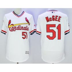 Cheap Willie McGee Cardinals Jersey From China White V-neck FLEXBASE #51