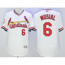 Cheap Stan Musial Cardinals Jersey From China White V-neck FLEXBASE #6