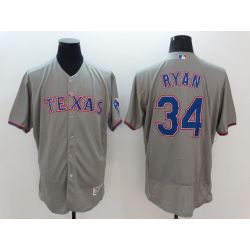 Cheap Nolan Ryan Rangers Jersey From China Gray FLEXBASE #34