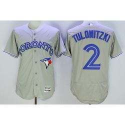 Cheap Troy Tulowitzki Blue Jays Jersey From China Gray FLEXBASE #2