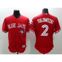 Cheap Troy Tulowitzki Blue Jays Jersey From China Red FLEXBASE #2