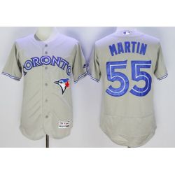 Cheap Russell Martin Blue Jays Jersey From China Gray FLEXBASE #55