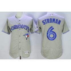 Cheap Marcus Stroman Blue Jays Jersey From China Grey FLEXBASE #6