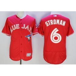 Cheap Marcus Stroman Blue Jays Jersey From China Red FLEXBASE #6