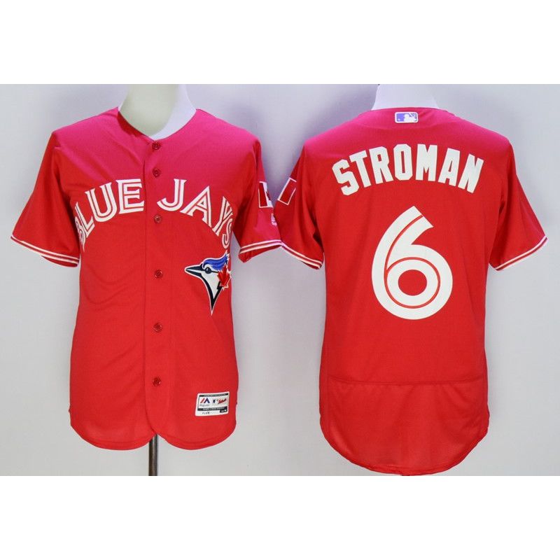 Cheap Marcus Stroman Blue Jays Jersey From China Red FLEXBASE #6 Cheap Marcus Stroman Blue Jays Jersey From China Red FLEXBASE #6