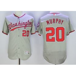 Cheap Daniel Murphy Nationals Jersey From China Gray FLEXBASE #20