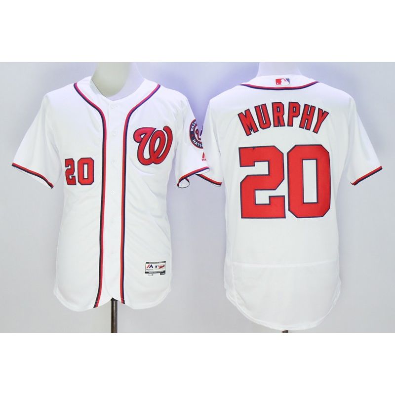 Cheap Daniel Murphy Nationals Jersey From China White FLEXBASE #20