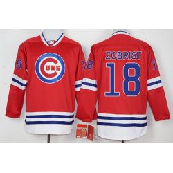 Cheap Ben Zobrist Cubs Hockey Jersey From China Red #18