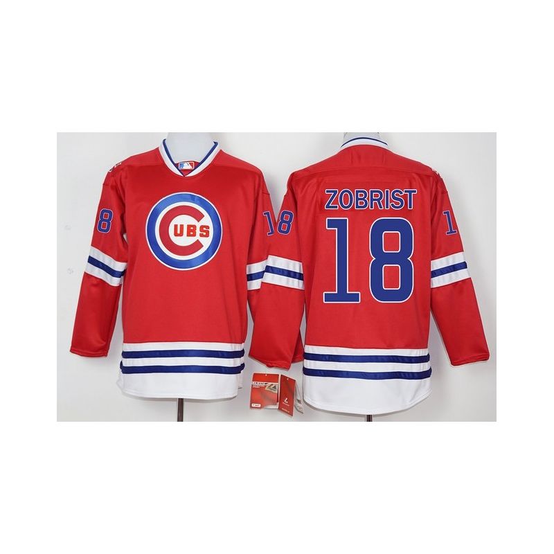 Cheap Ben Zobrist Cubs Hockey Jersey From China Red #18 Cheap Ben Zobrist Cubs Hockey Jersey From China Red #18