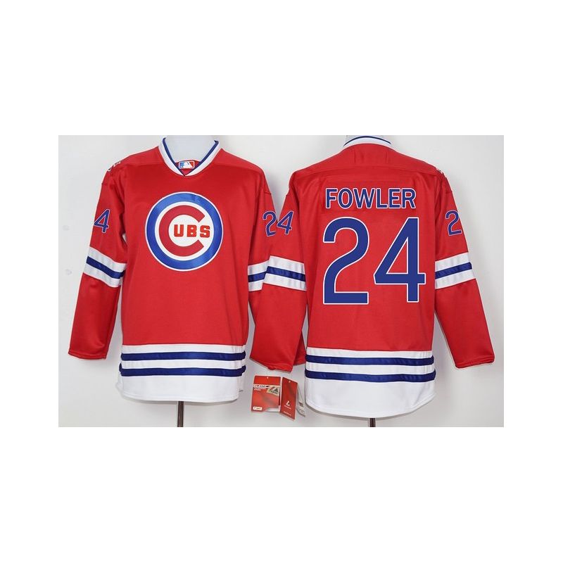 Cheap Dexter Fowler Cubs Hockey Jersey From China Red #24